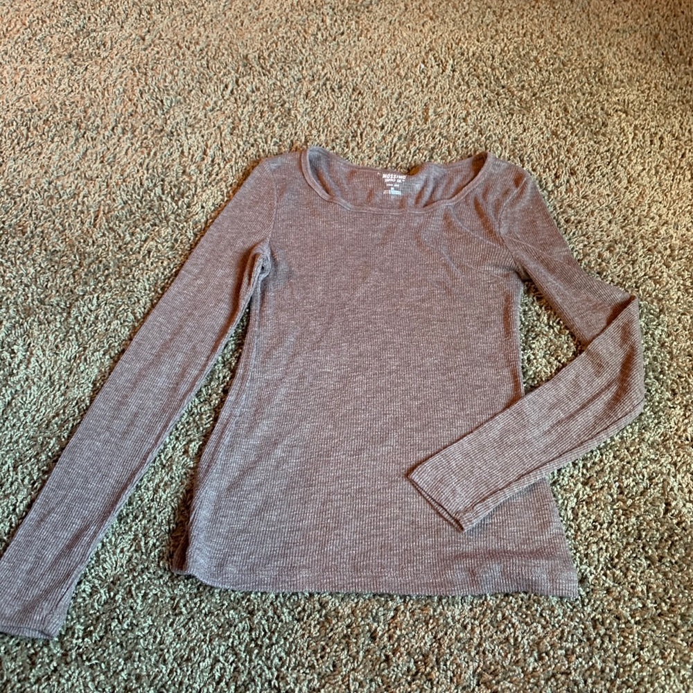 Target - thin brown ribbed shirt - size XS